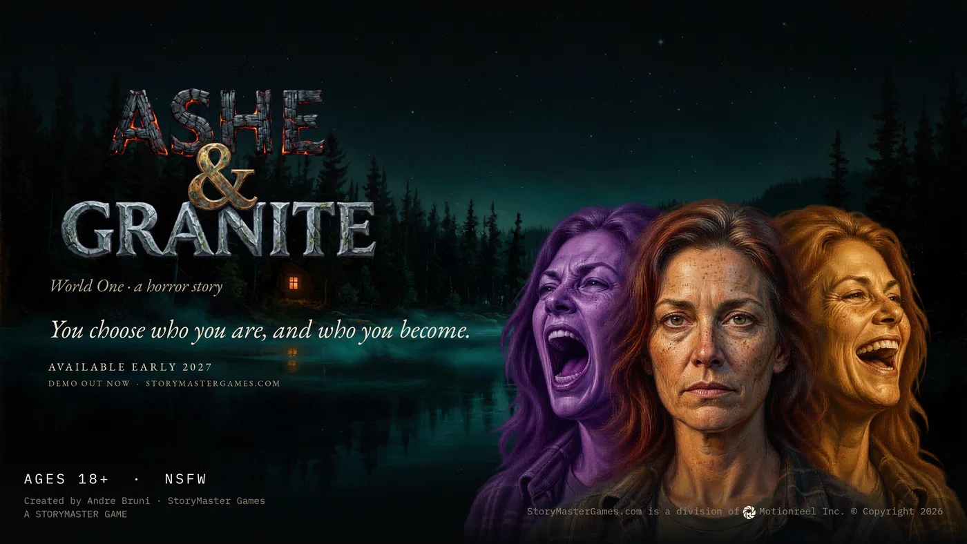 Ashe, painted three times over on the same lake