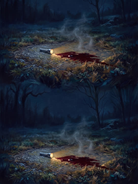 The painted card for It Comes to Blood
